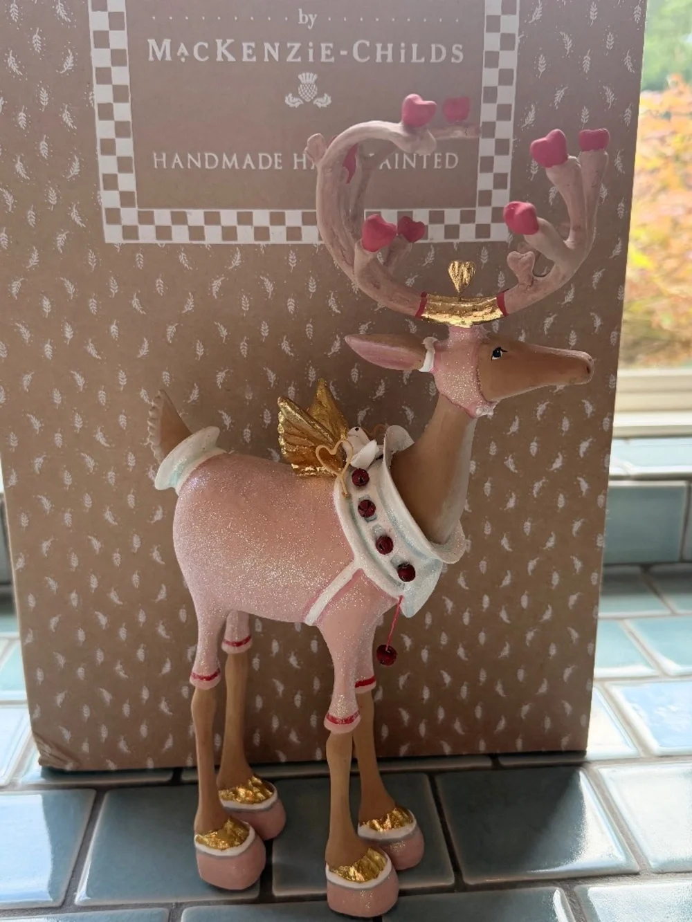 MacKenzie-Childs Patience Brewster Dash Away Cupid Reindeer Figure (LIKE NEW)